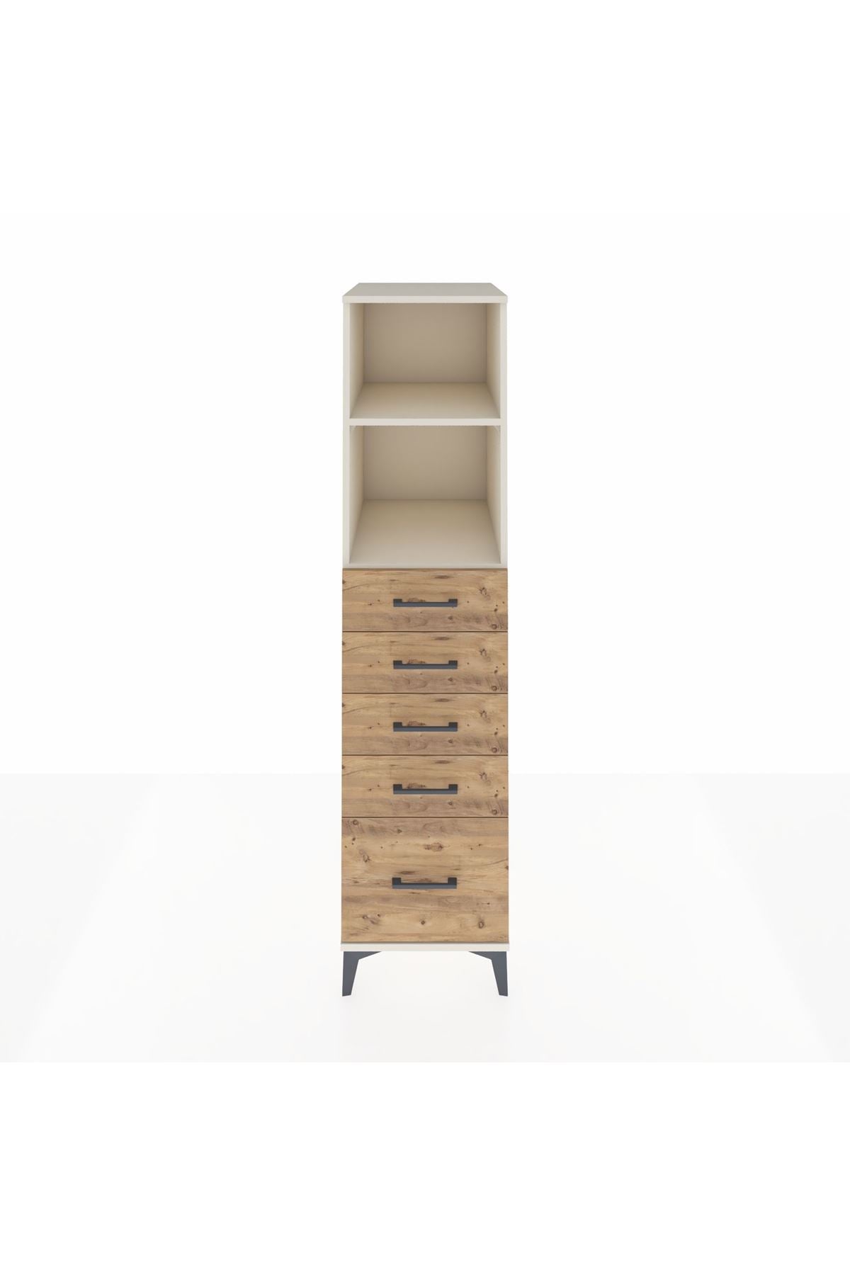 Kronos Dolap 2 Raflı 5 Çekmeceli 44x59x182 Aytaşı-Çam