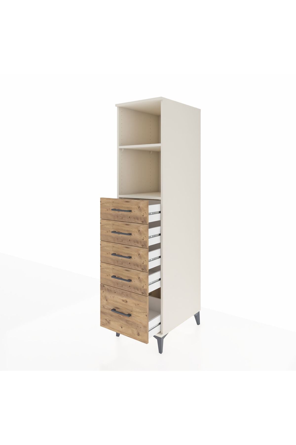 Kronos Dolap 2 Raflı 5 Çekmeceli 44x59x182 Aytaşı-Çam