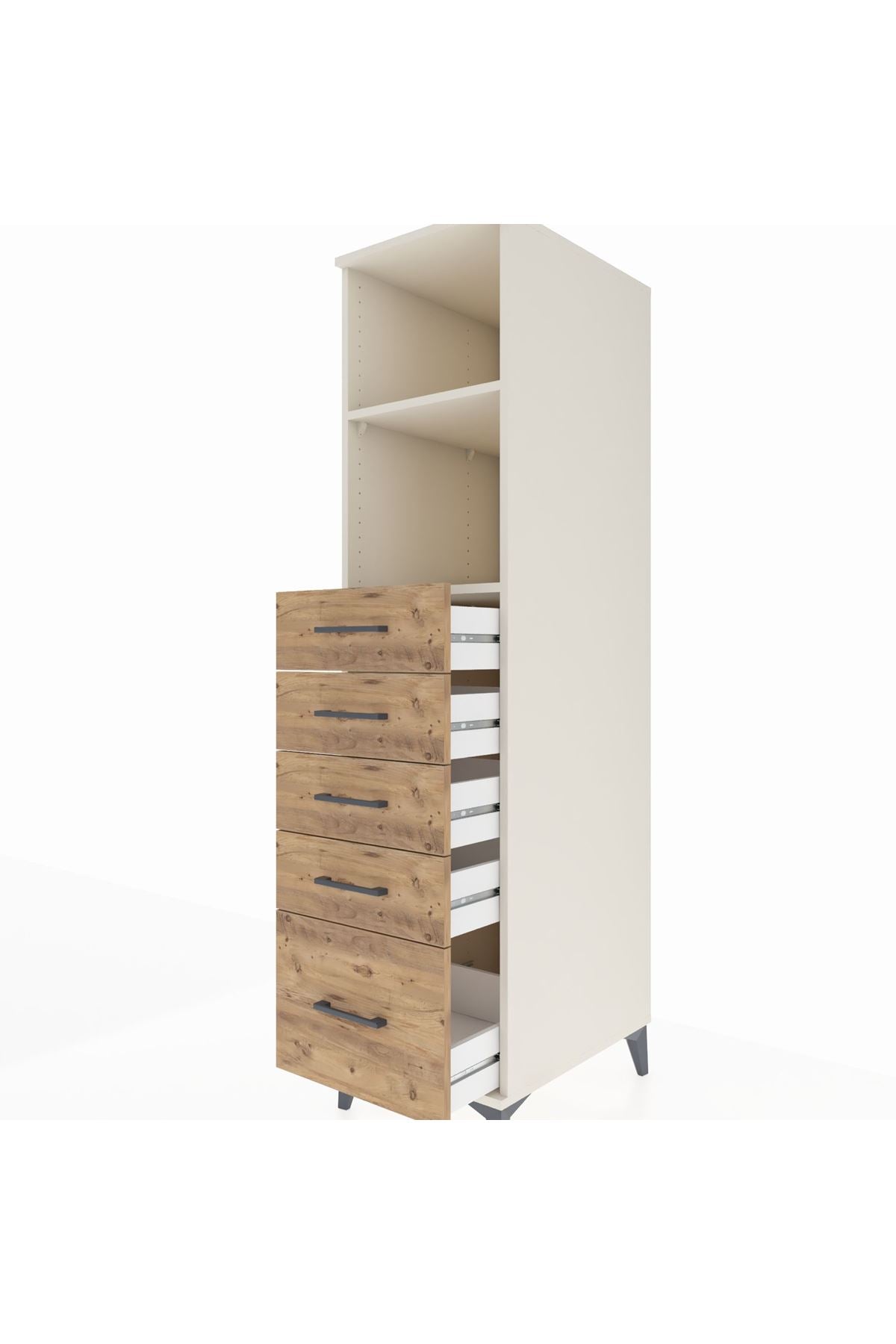 Kronos Dolap 2 Raflı 5 Çekmeceli 44x59x182 Aytaşı-Çam