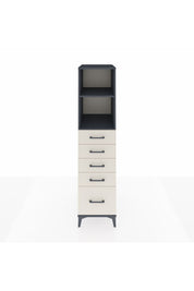 Kronos Dolap 2 Raflı 5 Çekmeceli 44x59x182 Antrasit-Aytaşı