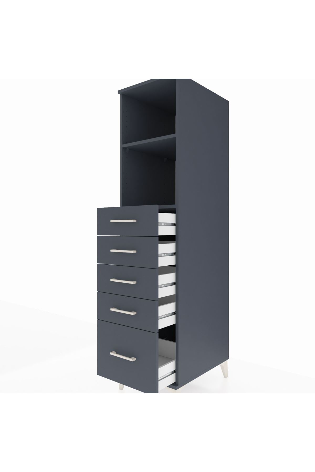 Kronos Dolap 2 Raflı 5 Çekmeceli 44x59x182 - S88M040V5C