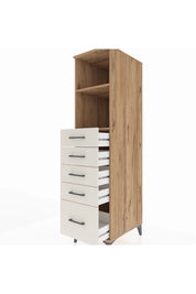 Kronos Dolap 2 Raflı 5 Çekmeceli 44x59x182 Çam-Aytaşı