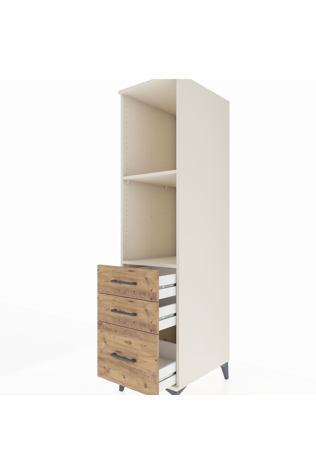 Kronos Dolap 2 Raflı 3 Çekmeceli 44x59x182 - S88M042V3C