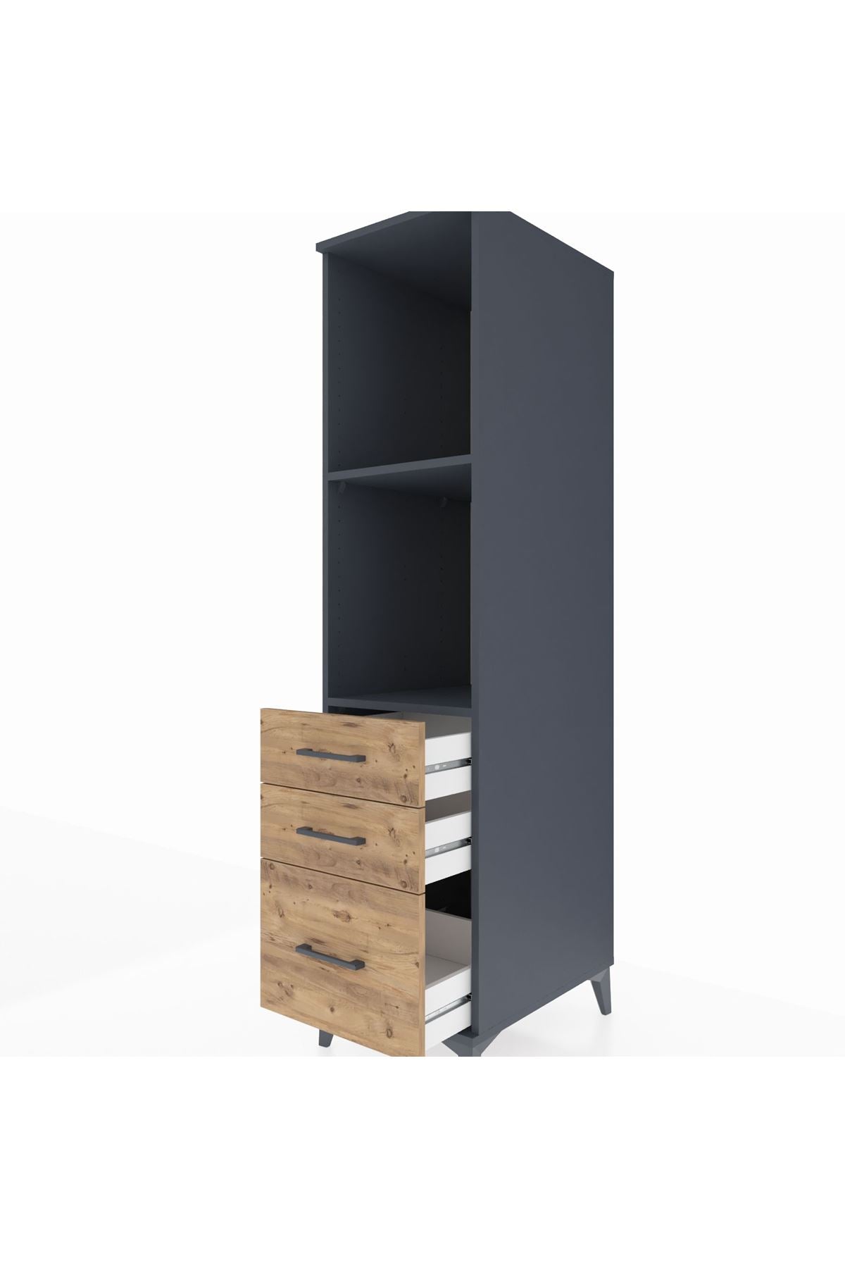 Kronos Dolap 2 Raflı 3 Çekmeceli 44x59x182 - S88M042V6C