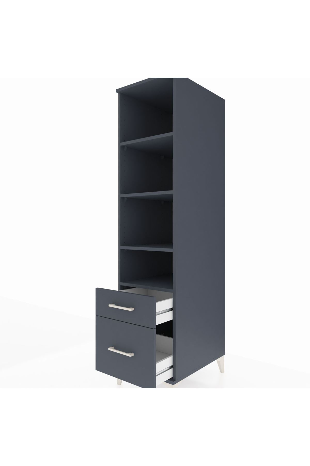 Kronos Dolap 4 Raflı 2 Çekmeceli 44x59x182 - S88M043V5C