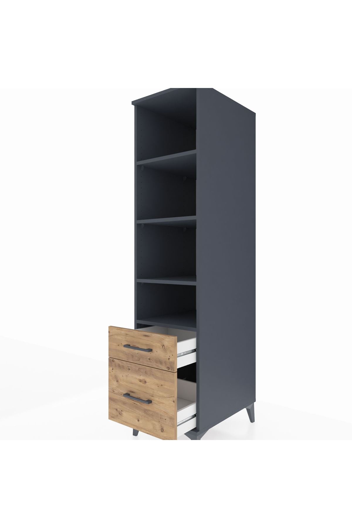 Kronos Dolap 4 Raflı 2 Çekmeceli 44x59x182 - S88M043V6C