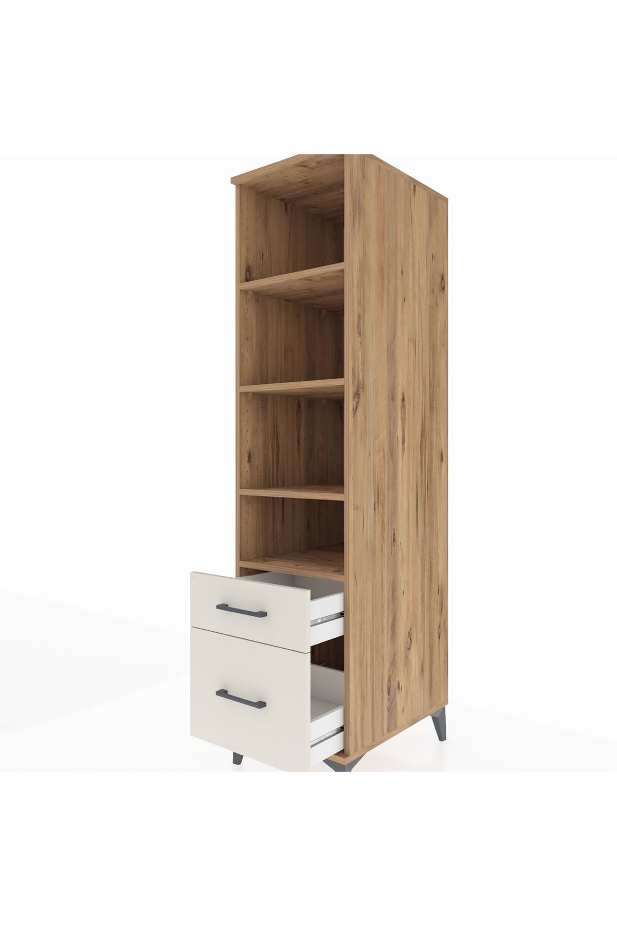Kronos Dolap 4 Raflı 2 Çekmeceli 44x59x182 - S88M043V7C