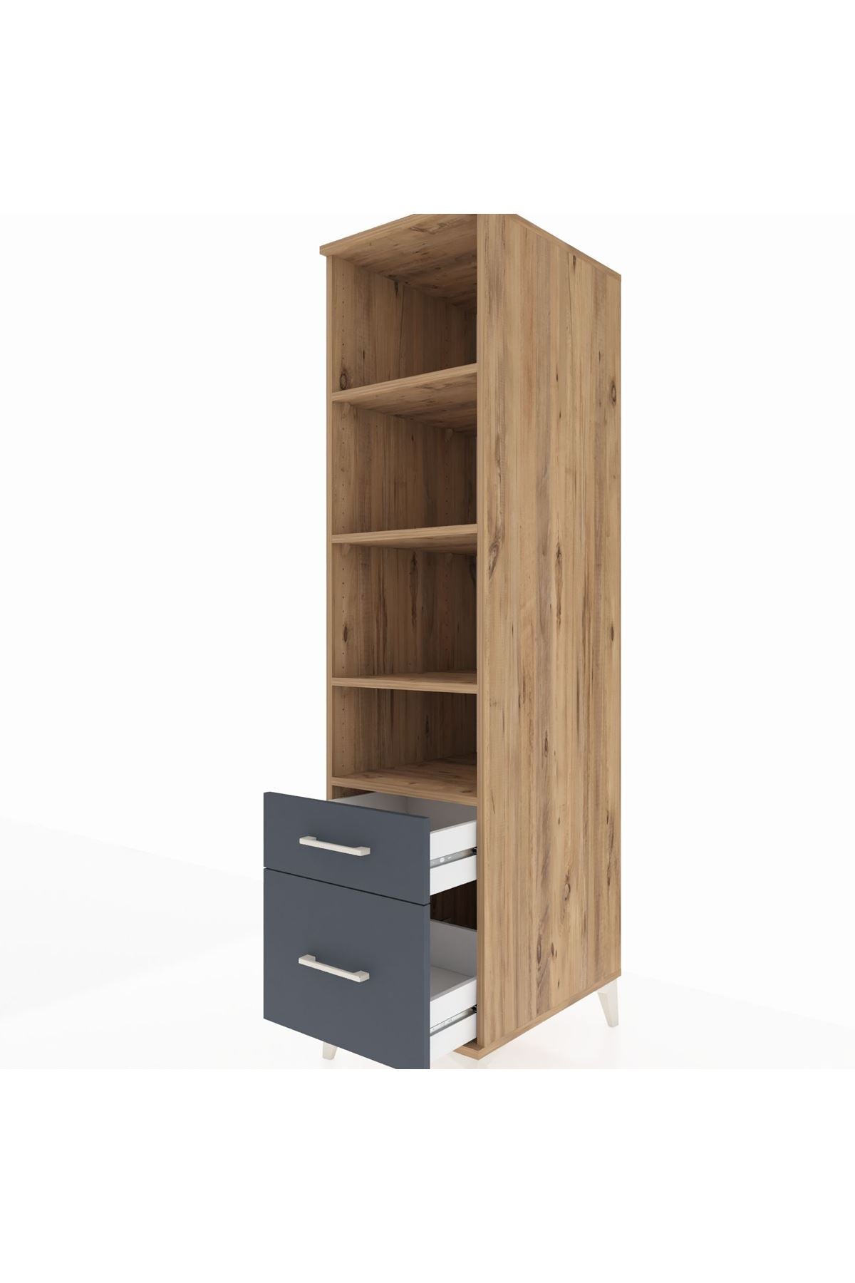 Kronos Dolap 4 Raflı 2 Çekmeceli 44x59x182 - S88M043V8C