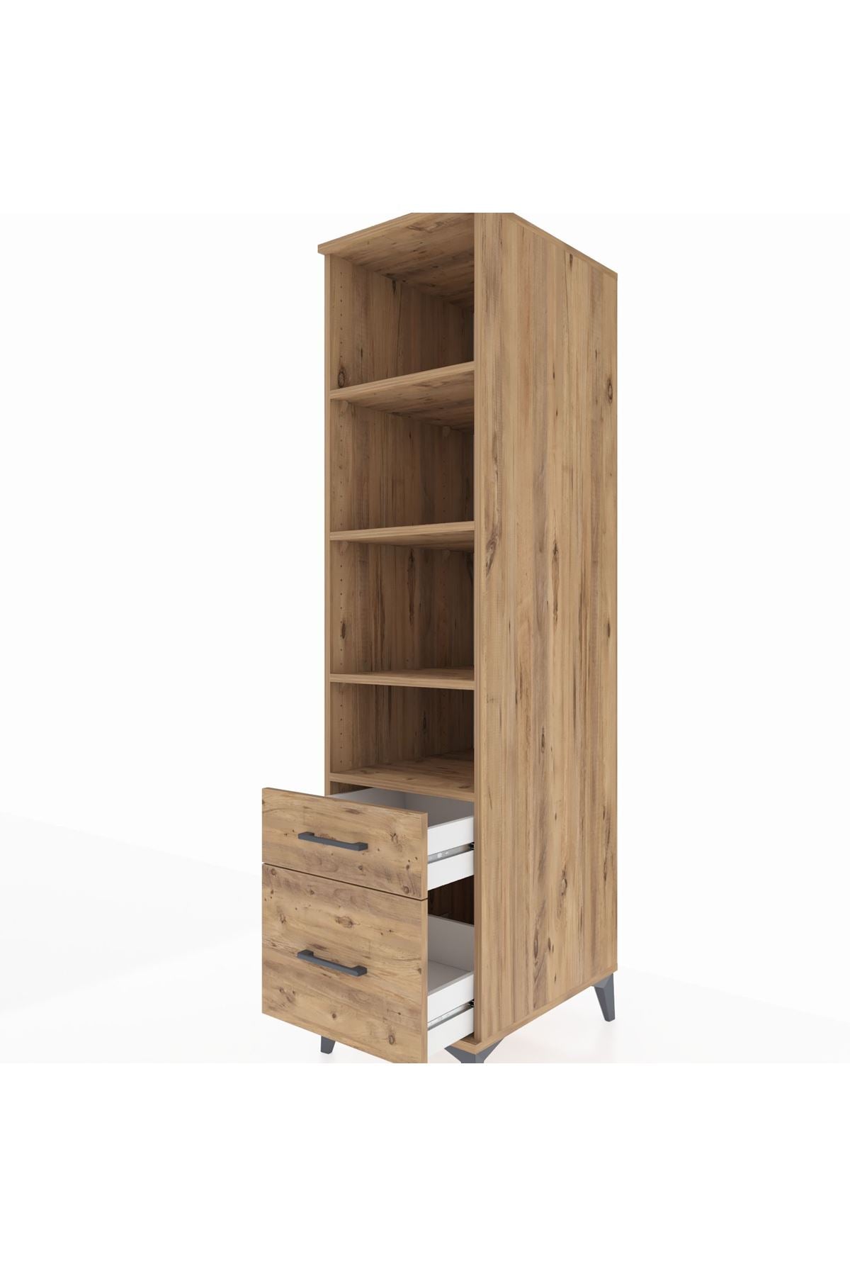 Kronos Dolap 4 Raflı 2 Çekmeceli 44x59x182 - S88M043V9C