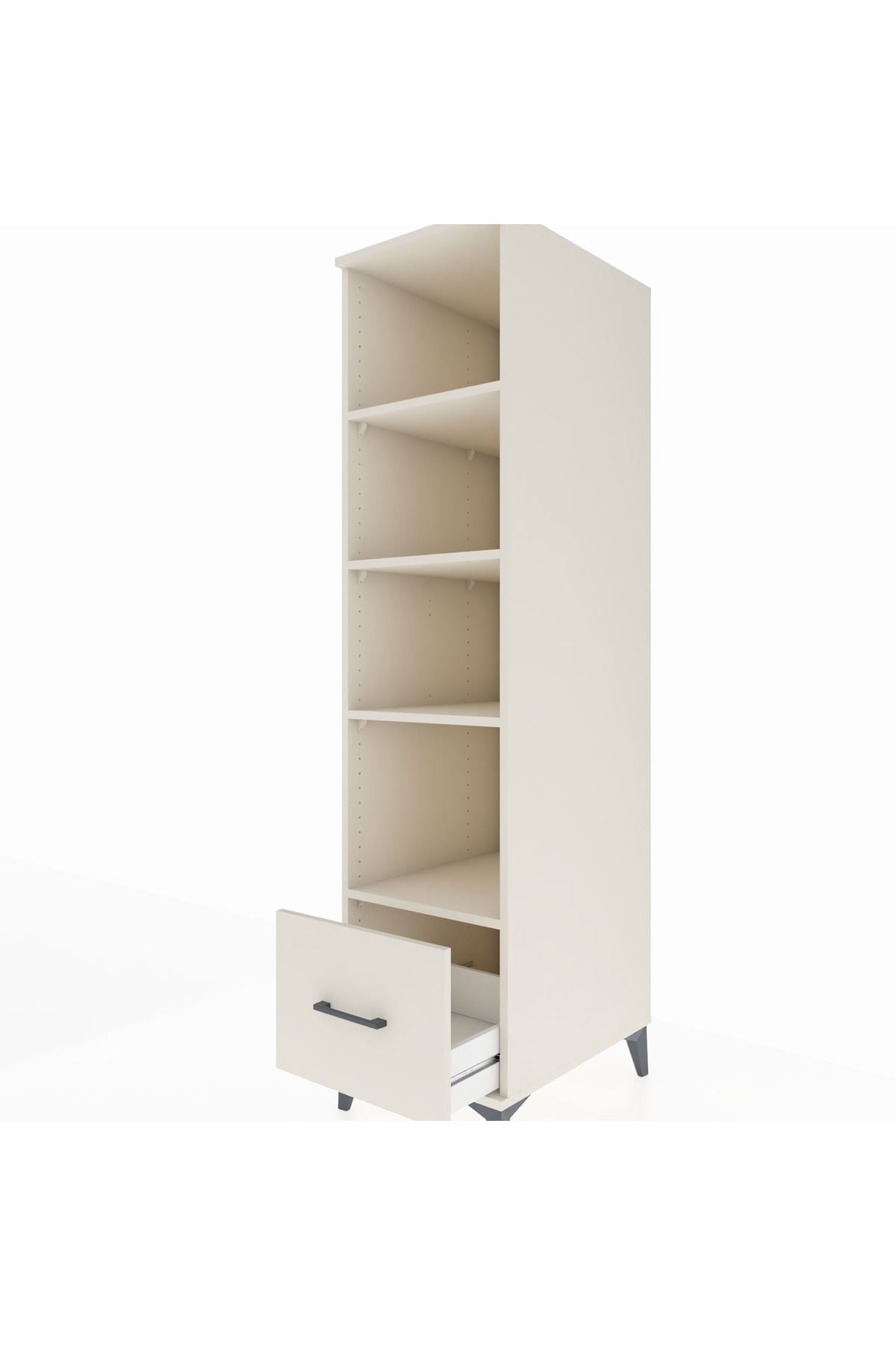 Kronos Dolap 4 Raflı Tek Çekmeceli 44x59x182 - S88M044V1C