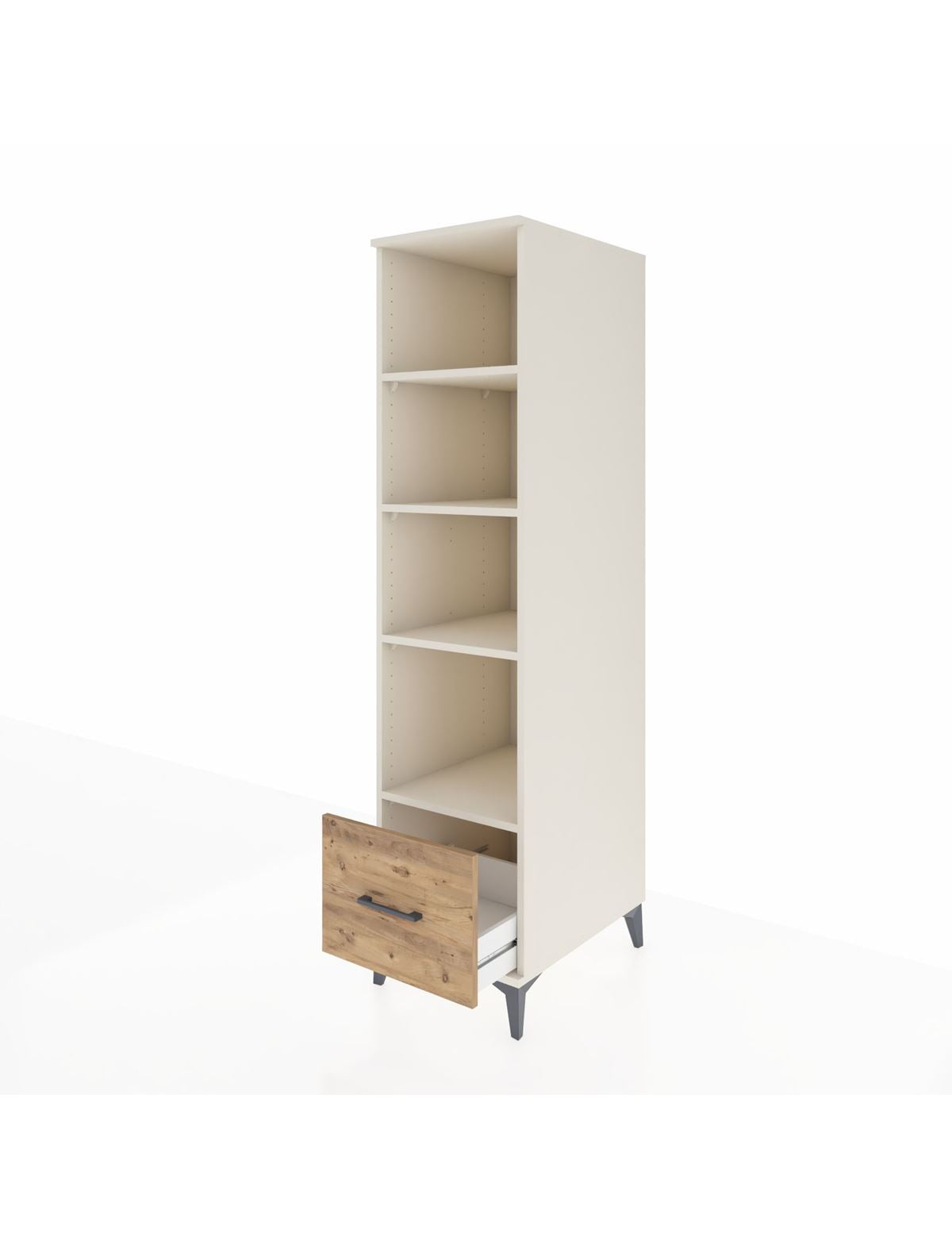 Kronos Dolap 4 Raflı Tek Çekmeceli 44x59x182 - S88M044V3C