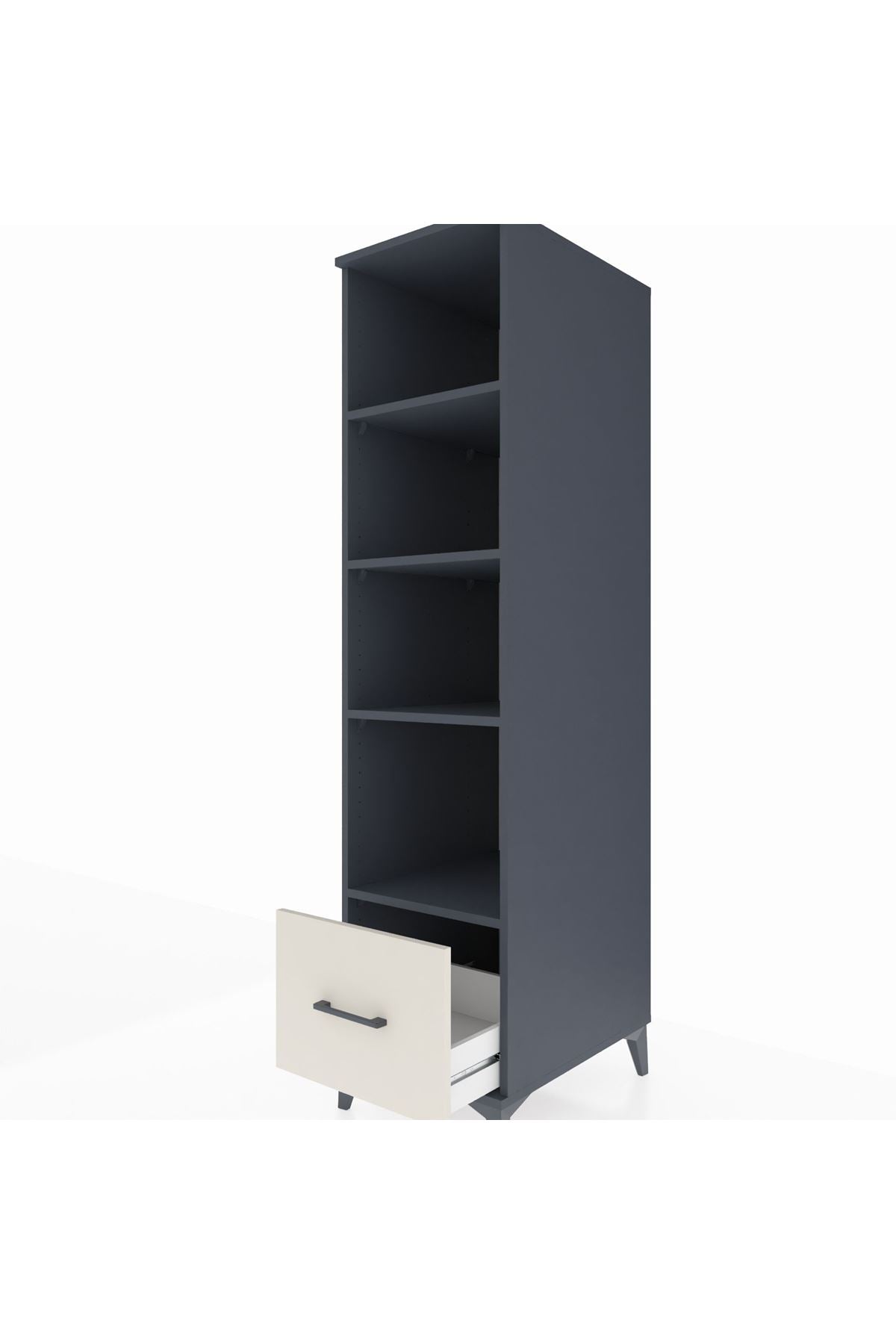 Kronos Dolap 4 Raflı Tek Çekmeceli 44x59x182 - S88M044V4C