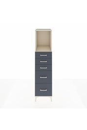 Kronos Dolap Tek Raflı 5 Çekmeceli 44x59x182 Aytaşı-Antrasit