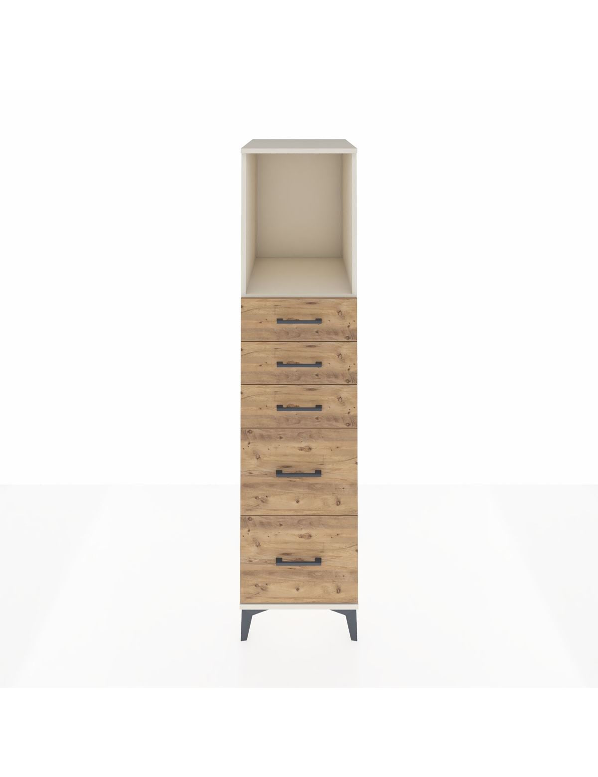 Kronos Dolap Tek Raflı 5 Çekmeceli 44x59x182 Aytaşı-Çam