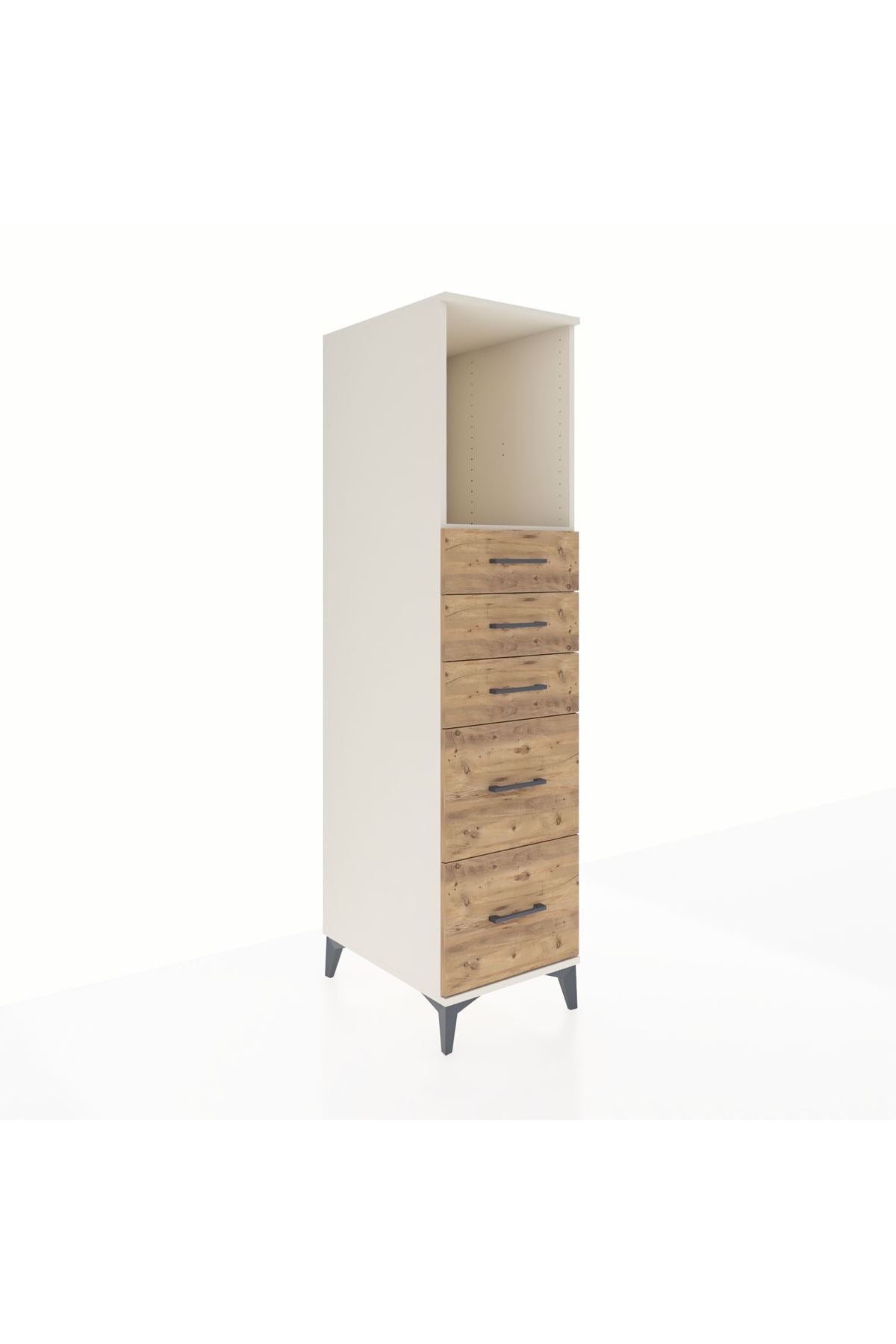 Kronos Dolap Tek Raflı 5 Çekmeceli 44x59x182 - S88M046V3C
