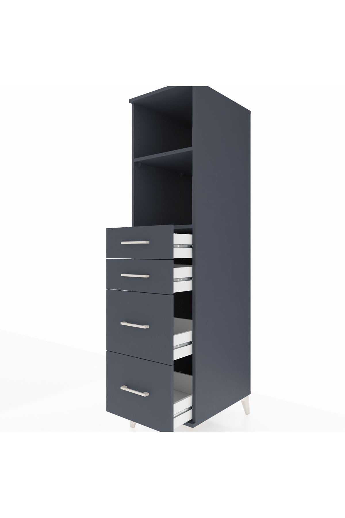 Kronos Dolap 2 Raflı 4 Çekmeceli 44x59x182 - S88M047V5C