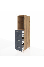 Kronos Dolap 2 Raflı 4 Çekmeceli 44x59x182 - S88M047V8C