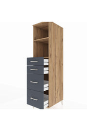Kronos Dolap 2 Raflı 4 Çekmeceli 44x59x182 - S88M047V8C