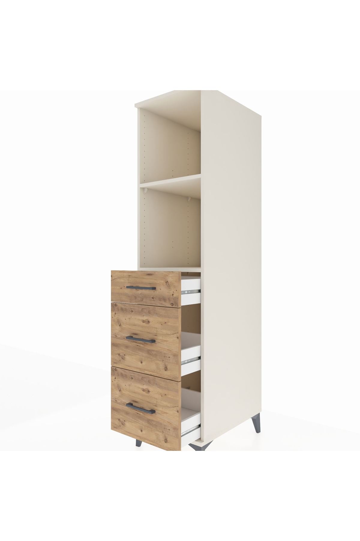 Kronos Dolap 2 Raflı 3 Çekmeceli 44x59x182 - S88M048V3C