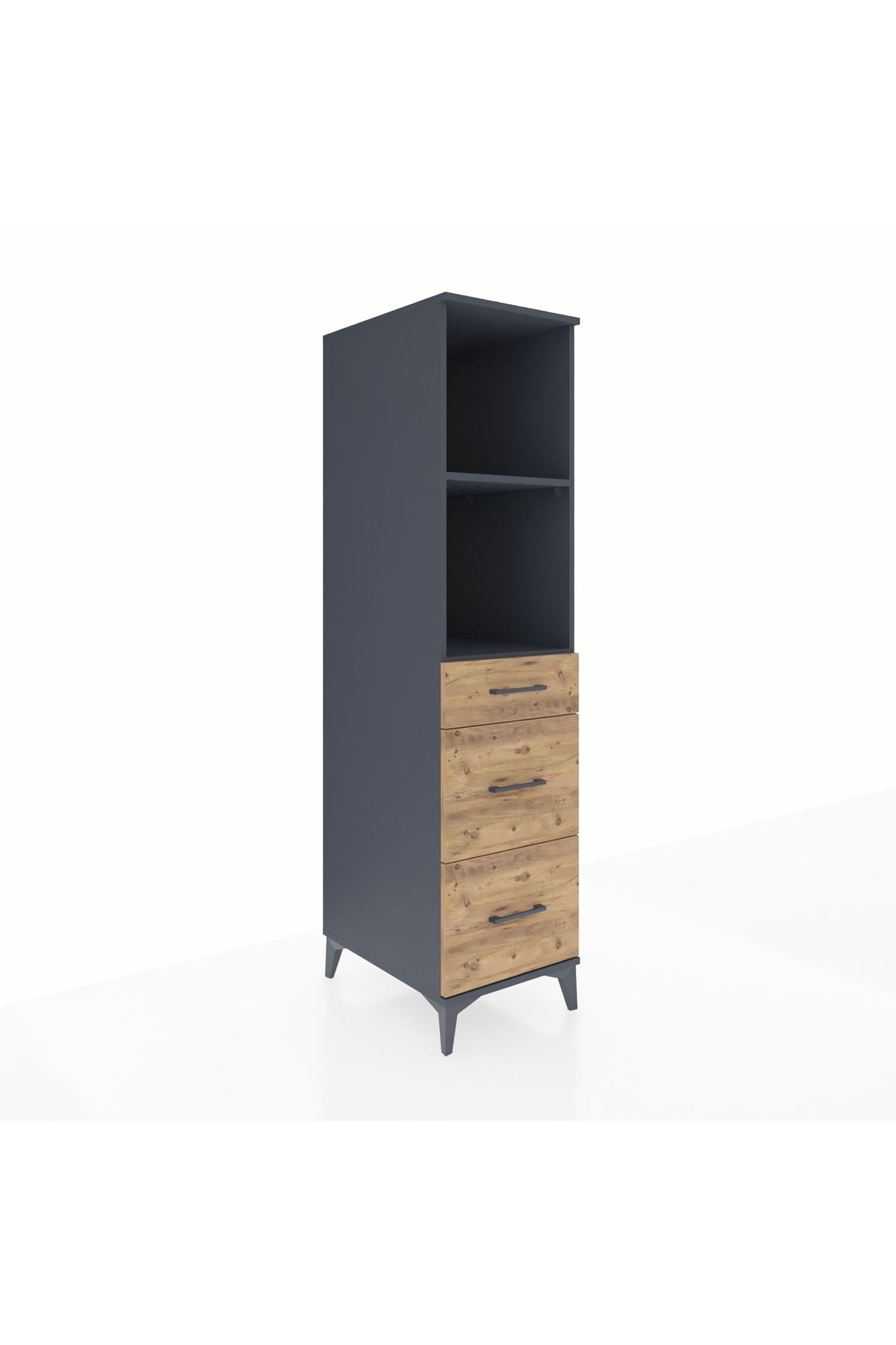 Kronos Dolap 2 Raflı 3 Çekmeceli 44x59x182 - S88M048V6C