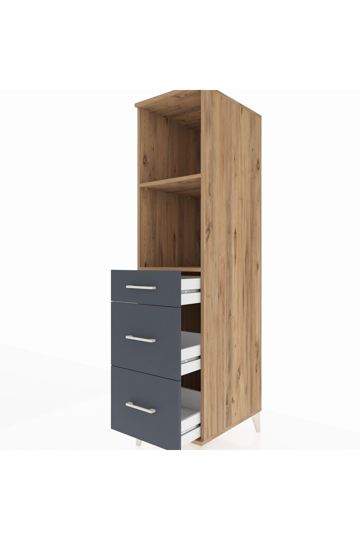 Kronos Dolap 2 Raflı 3 Çekmeceli 44x59x182 - S88M048V8C
