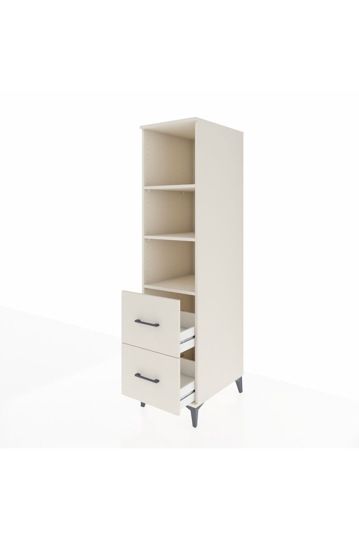 Kronos Dolap 3 Raflı 2 Çekmeceli 44x59x182 - S88M049V1C