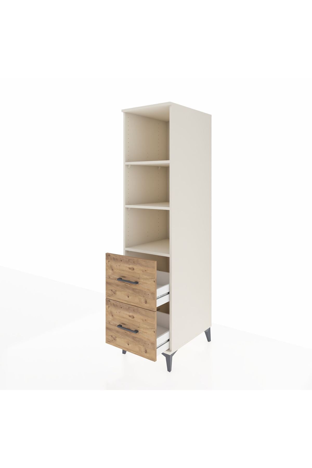 Kronos Dolap 3 Raflı 2 Çekmeceli 44x59x182 - S88M049V3C