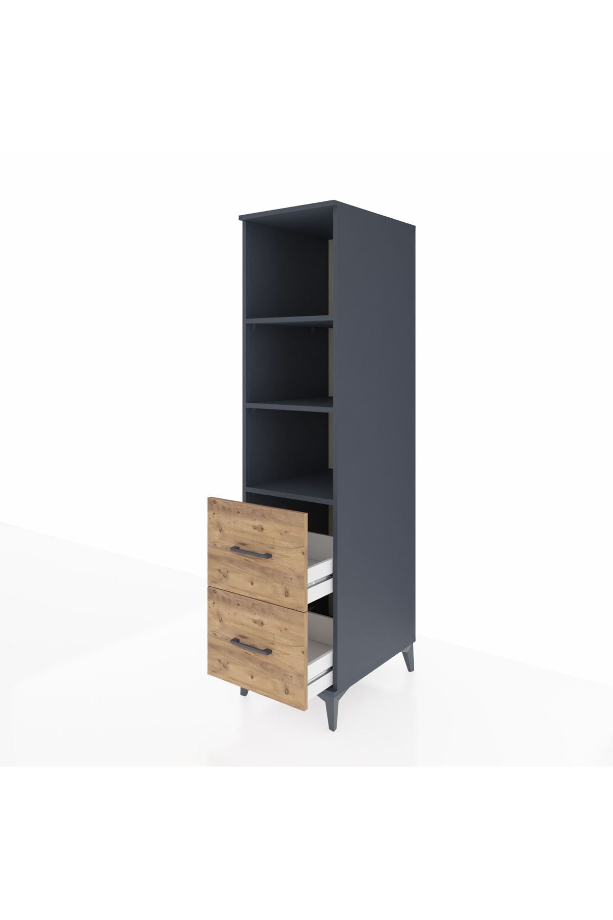 Kronos Dolap 3 Raflı 2 Çekmeceli 44x59x182 - S88M049V6C