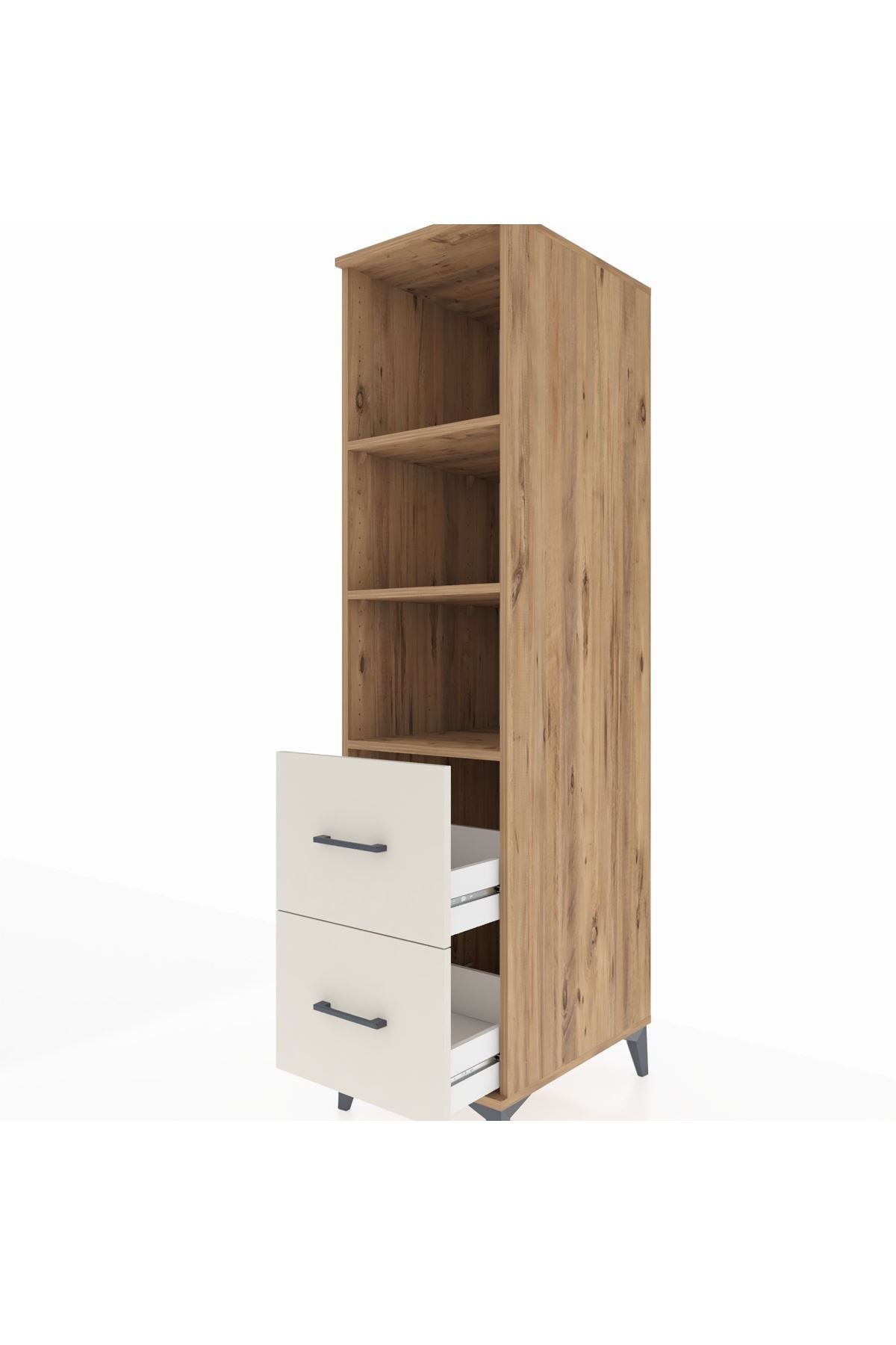 Kronos Dolap 3 Raflı 2 Çekmeceli 44x59x182 - S88M049V7C