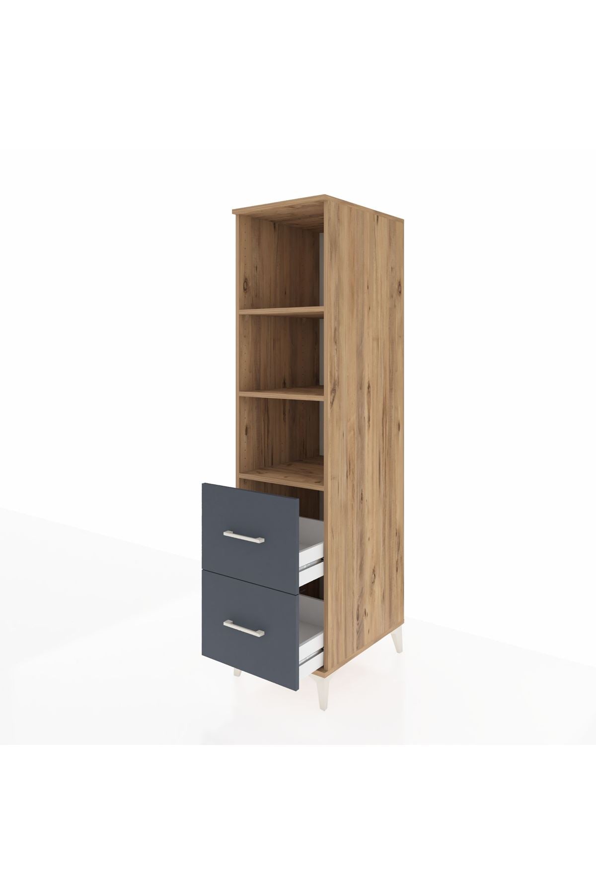 Kronos Dolap 3 Raflı 2 Çekmeceli 44x59x182 - S88M049V8C