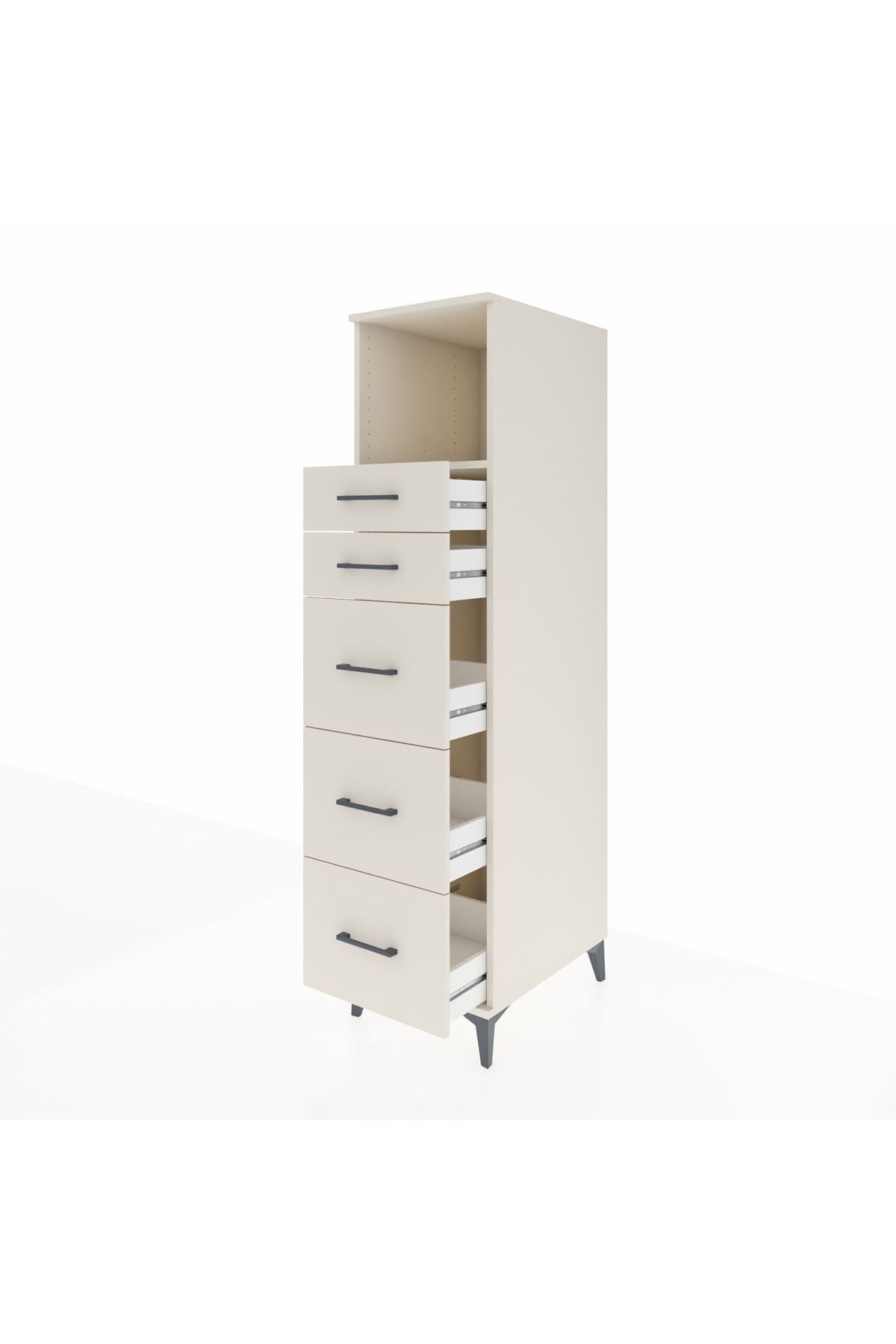 Kronos Dolap Tek Raflı 5 Çekmeceli 44x59x182 - S88M050V1C