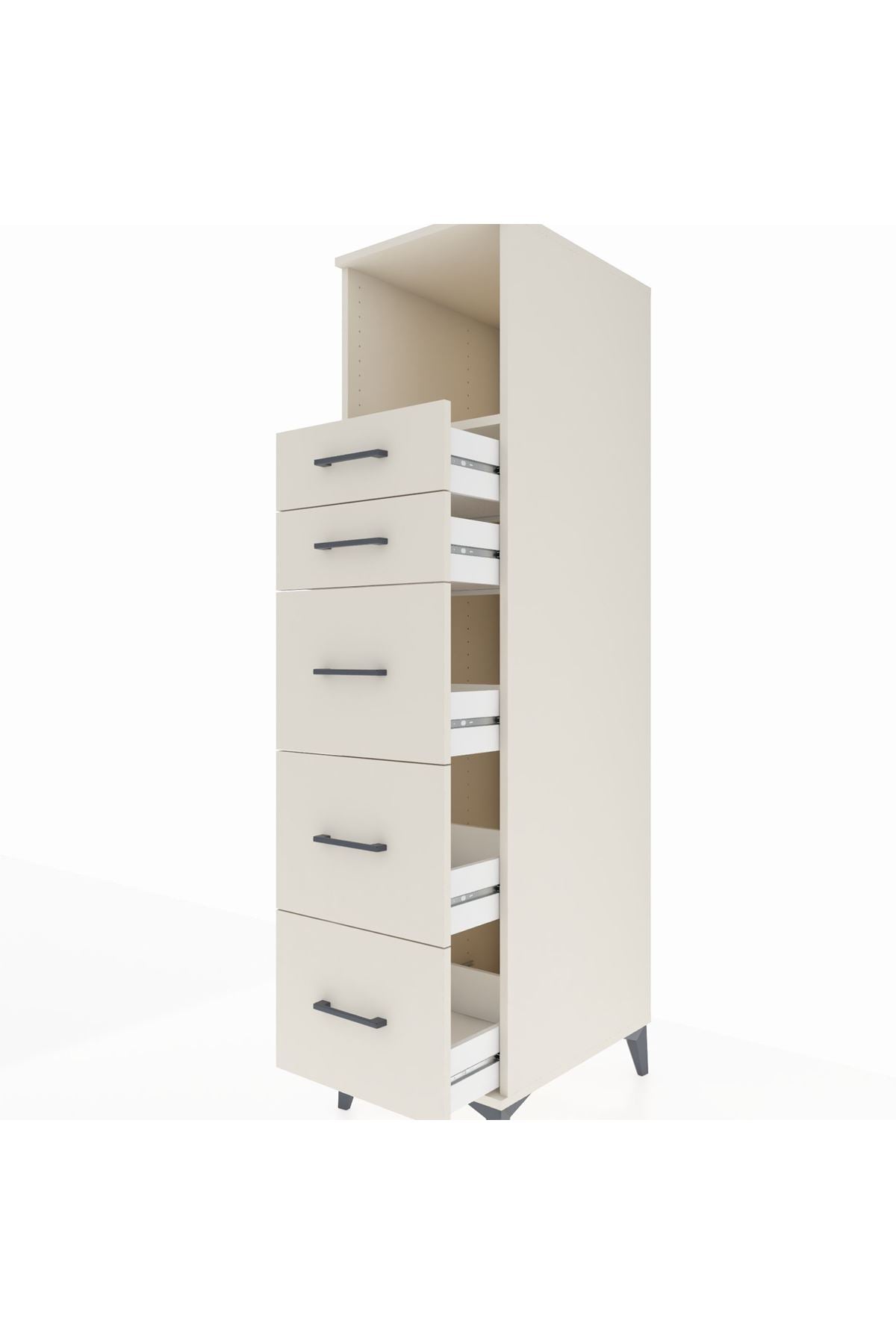 Kronos Dolap Tek Raflı 5 Çekmeceli 44x59x182 - S88M050V1C