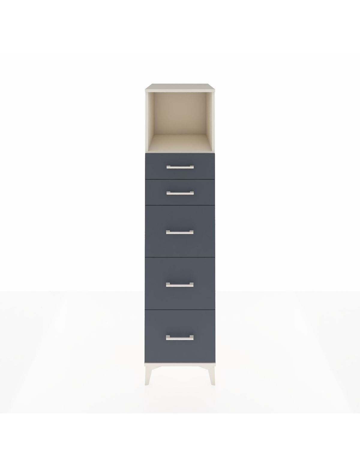 Kronos Dolap Tek Raflı 5 Çekmeceli 44x59x182 Aytaşı-Antrasit