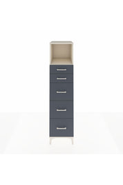 Kronos Dolap Tek Raflı 5 Çekmeceli 44x59x182 Aytaşı-Antrasit