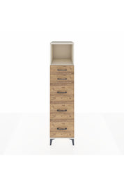 Kronos Dolap Tek Raflı 5 Çekmeceli 44x59x182 Aytaşı-Çam