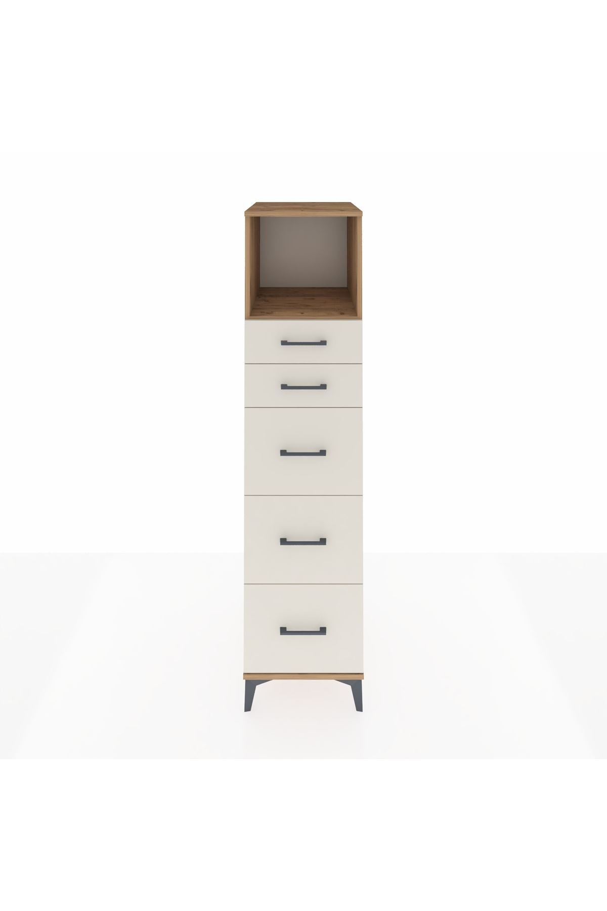 Kronos Dolap Tek Raflı 5 Çekmeceli 44x59x182 - S88M050V7C