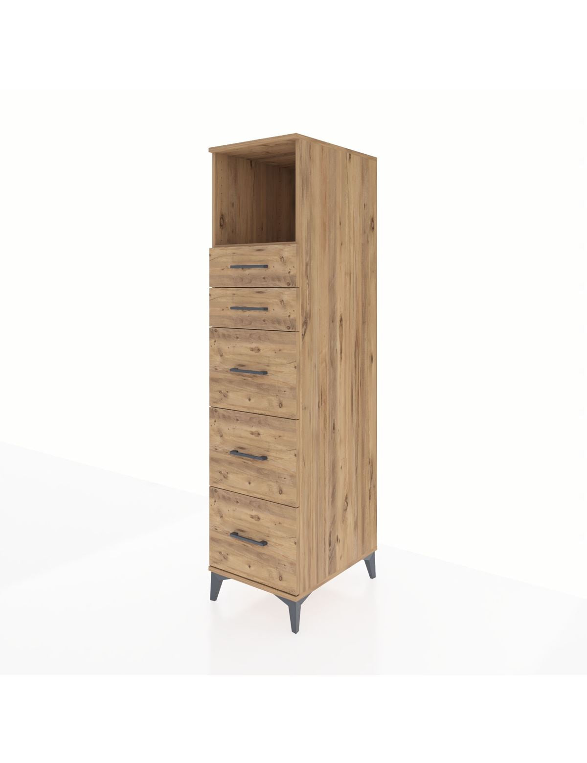 Kronos Dolap Tek Raflı 5 Çekmeceli 44x59x182 - S88M050V9C