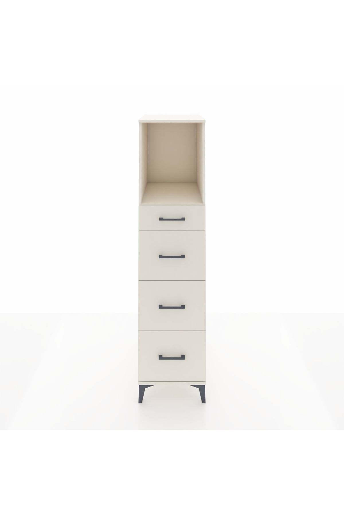 Kronos Dolap Tek Raflı 4 Çekmeceli 44x59x182 Aytaşı-Aytaşı