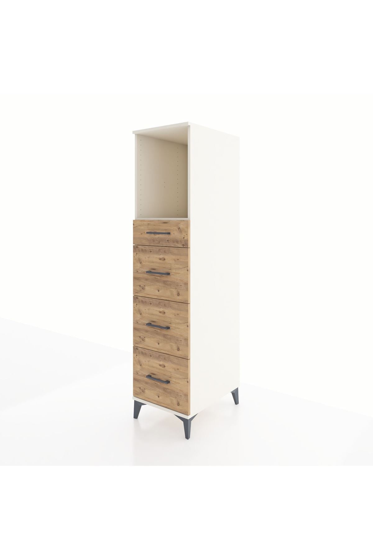 Kronos Dolap Tek Raflı 4 Çekmeceli 44x59x182 Aytaşı-Çam