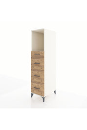 Kronos Dolap Tek Raflı 4 Çekmeceli 44x59x182 Aytaşı-Çam