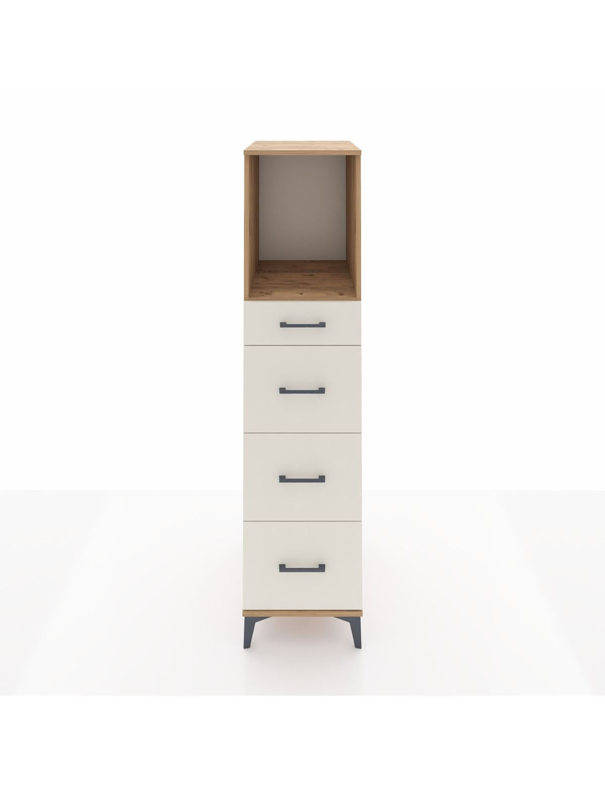 Kronos Dolap Tek Raflı 4 Çekmeceli 44x59x182 Çam-Aytaşı