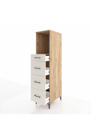 Kronos Dolap Tek Raflı 4 Çekmeceli 44x59x182 Çam-Aytaşı