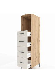 Kronos Dolap Tek Raflı 4 Çekmeceli 44x59x182 Çam-Aytaşı