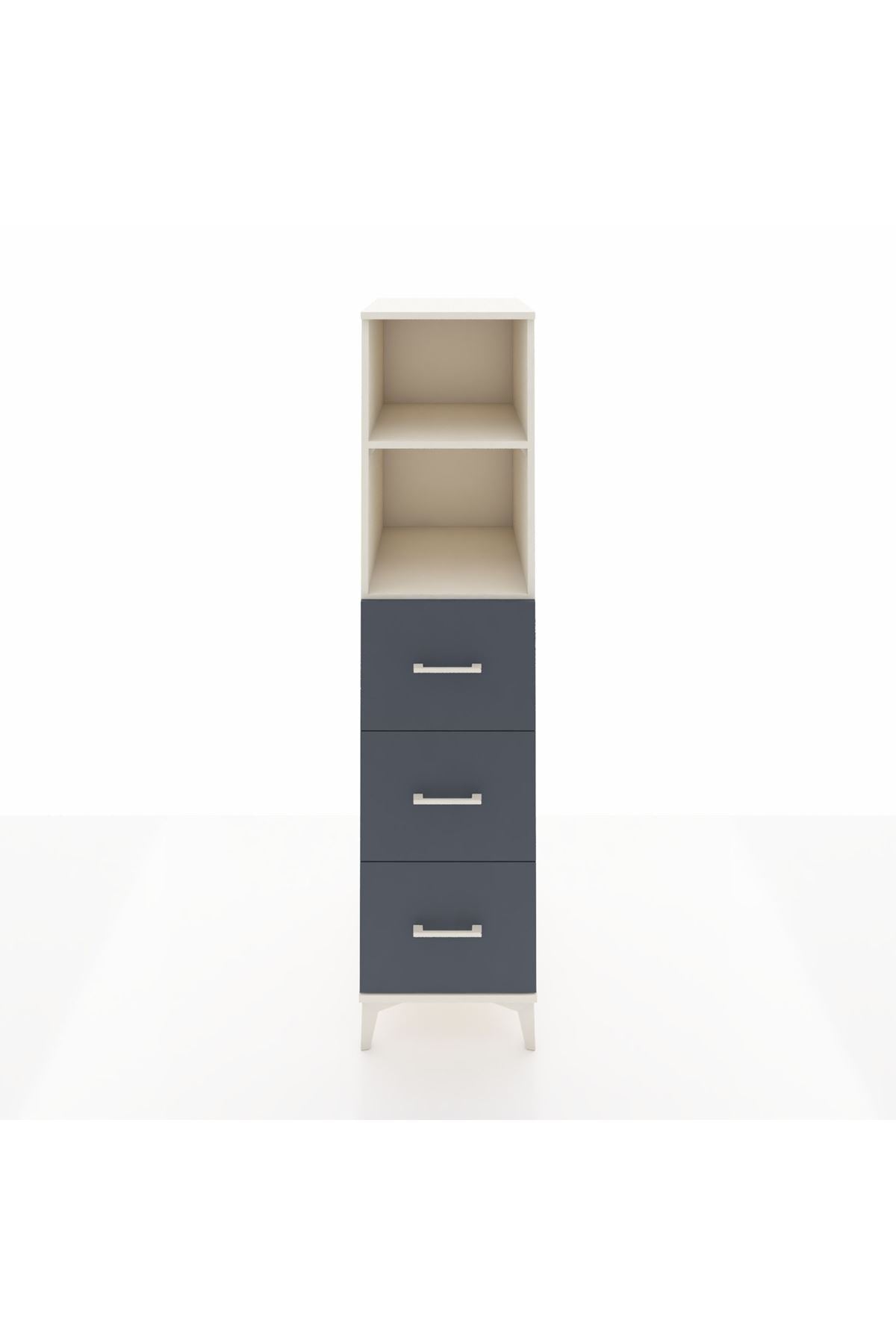 Kronos Dolap 2 Raflı 3 Çekmeceli 44x59x182 Aytaşı-Antrasit