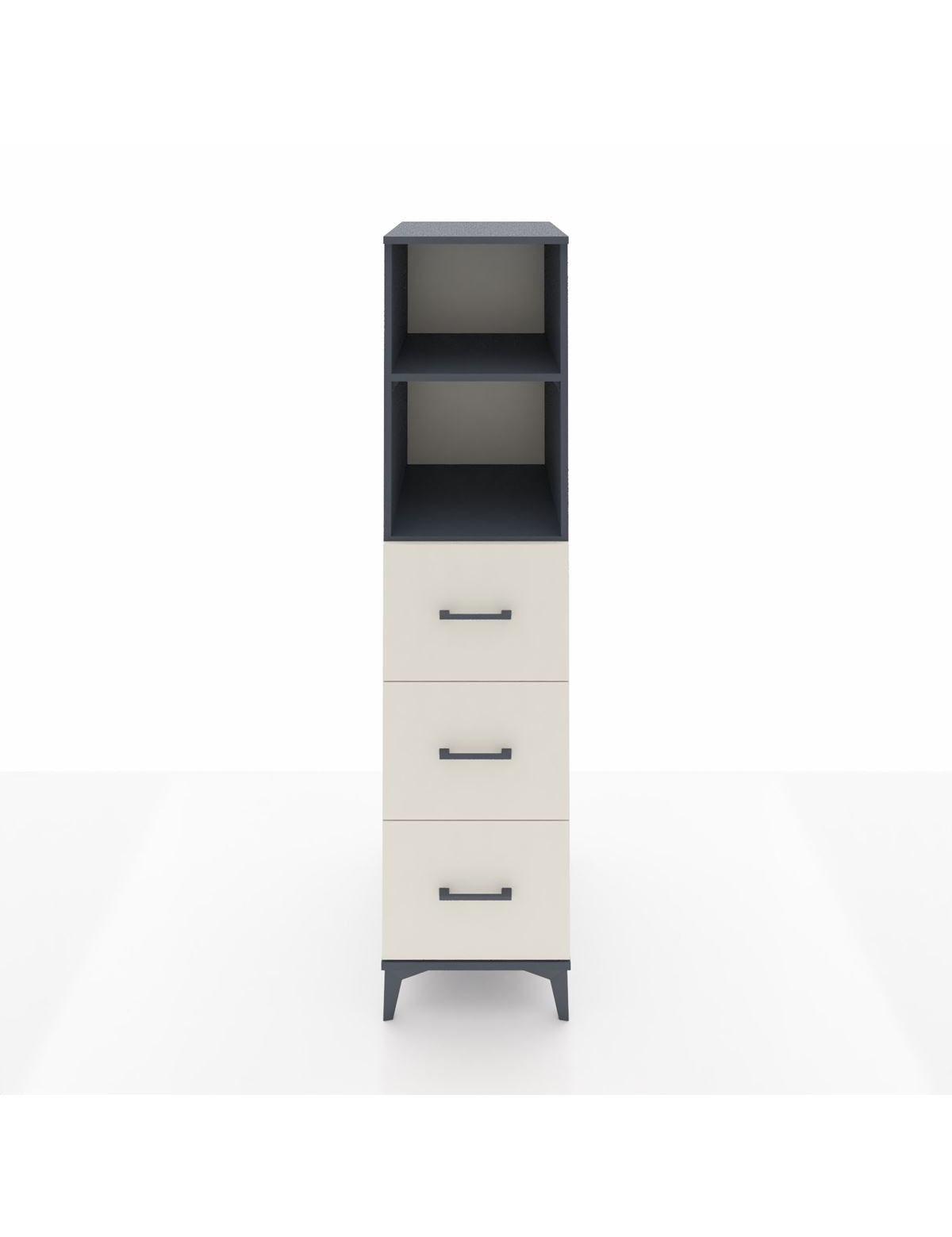 Kronos Dolap 2 Raflı 3 Çekmeceli 44x59x182 Antrasit-Aytaşı