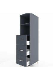 Kronos Dolap 2 Raflı 3 Çekmeceli 44x59x182 Antrasit-Antrasit