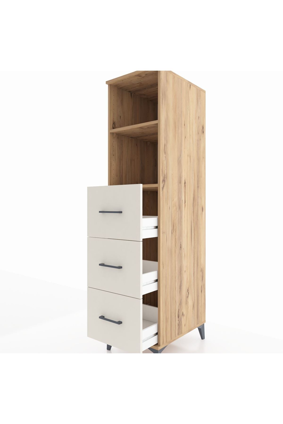 Kronos Dolap 2 Raflı 3 Çekmeceli 44x59x182 - S88M052V7C