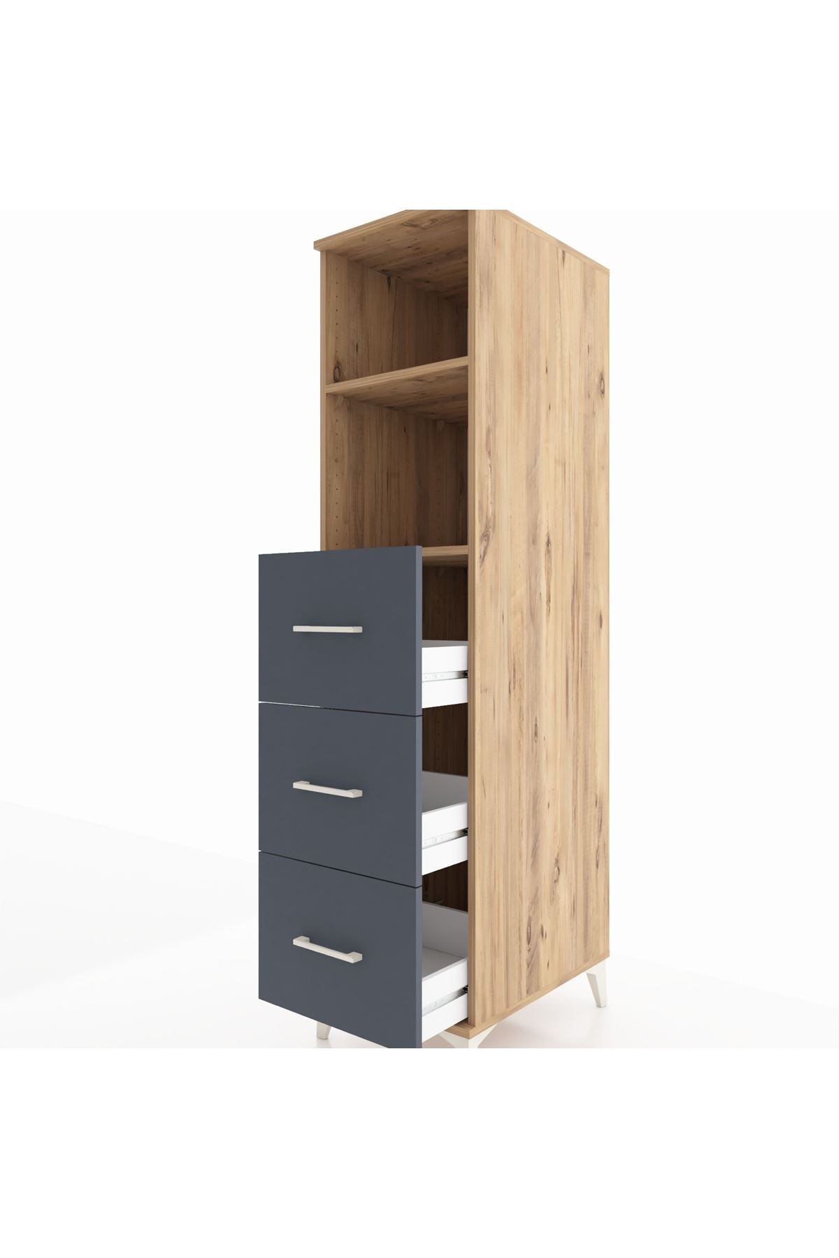 Kronos Dolap 2 Raflı 3 Çekmeceli 44x59x182 - S88M052V8C