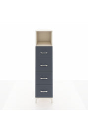 Kronos Dolap Tek Raflı 4 Çekmeceli 44x59x182 Aytaşı-Antrasit