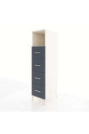 Kronos Dolap Tek Raflı 4 Çekmeceli 44x59x182 Aytaşı-Antrasit